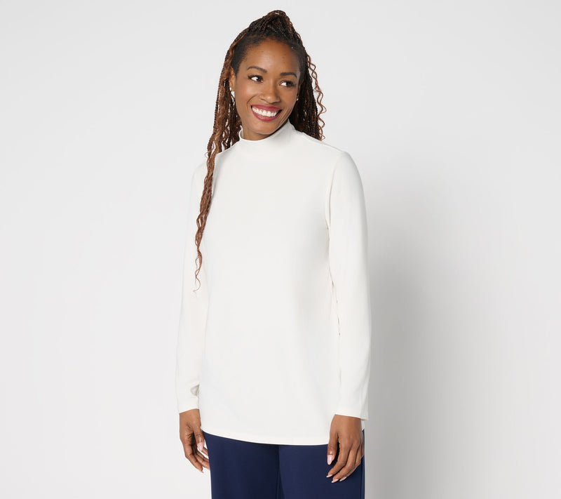 GRAVER Susan Graver LK Luxe Mock Neck Long Sleeve Top — View 13