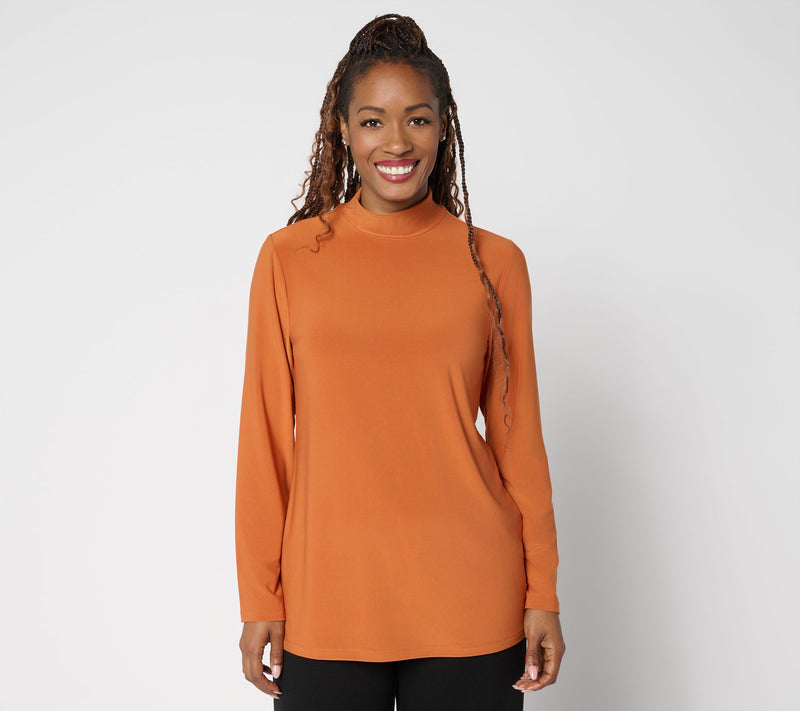 GRAVER Susan Graver LK Luxe Mock Neck Long Sleeve Top — View 15