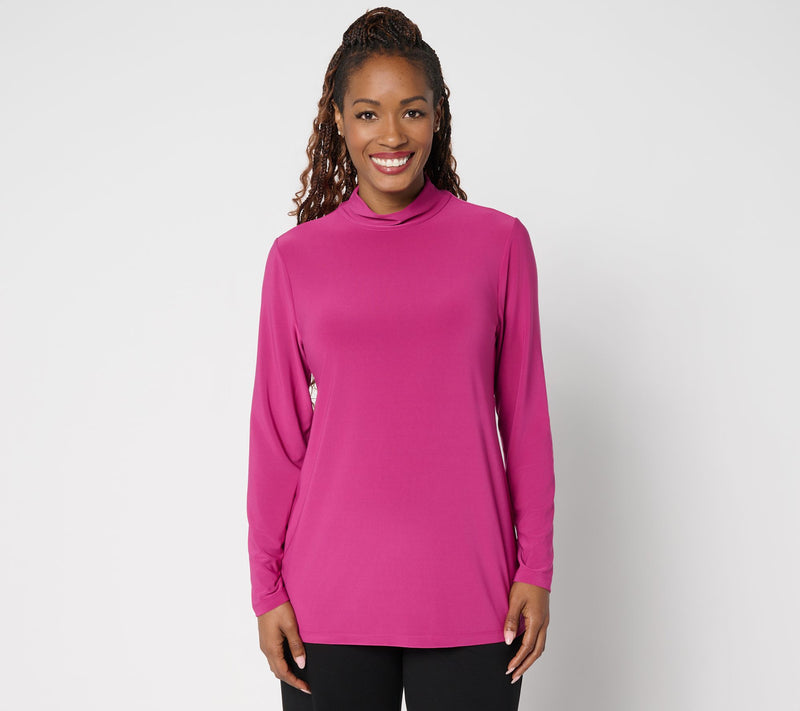 GRAVER Susan Graver LK Luxe Mock Neck Long Sleeve Top — View 16