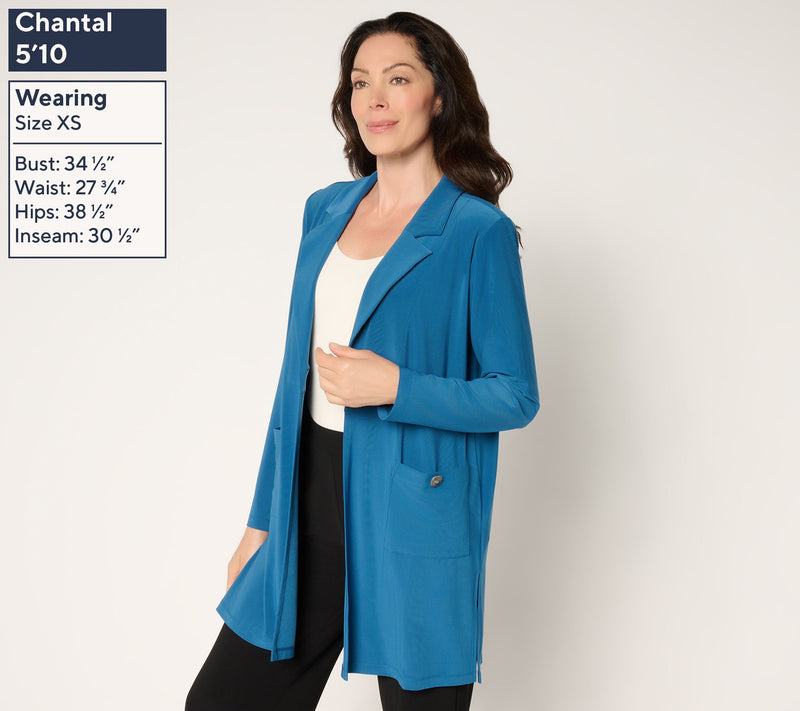GRAVER Susan Graver Petite LK Luxe Duster Cardigan — View 3