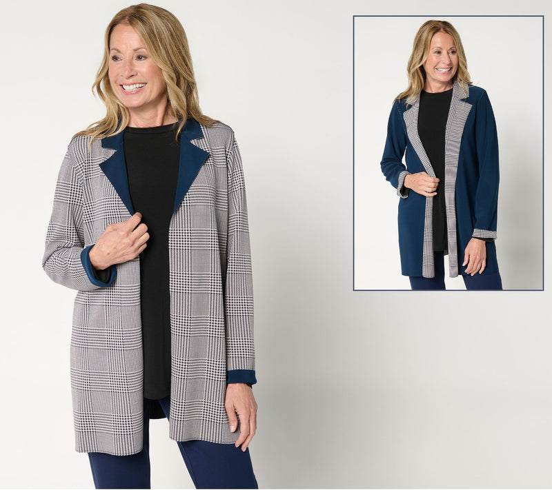 GRAVER Susan Graver Printed LK Fusion Plus Reg Reversable Duster — View 5