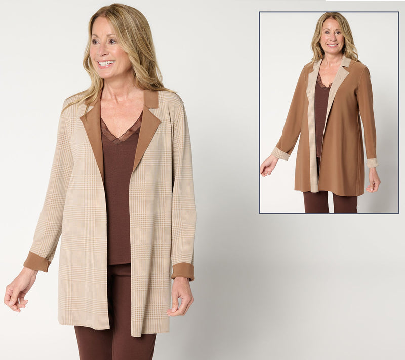 GRAVER Susan Graver Printed LK Fusion Plus Reg Reversable Duster — View 7