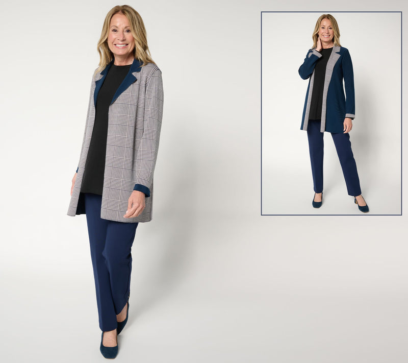 GRAVER Susan Graver Printed LK Fusion Plus Pet Reversible Duster — View 10