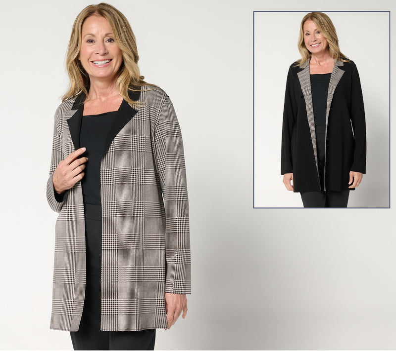 GRAVER Susan Graver Printed LK Fusion Plus Pet Reversible Duster — View 3