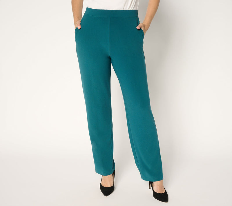 Susan Graver Every Day Regular Textured Liquid Knit Pants — View 14