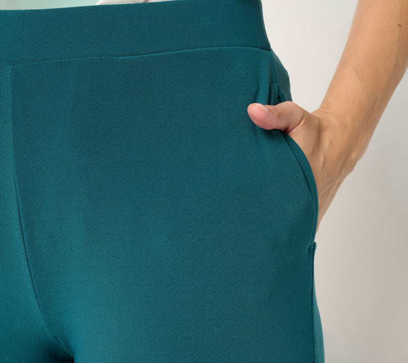 Susan Graver Every Day Petite Textured Liquid Knit Pants — View 6