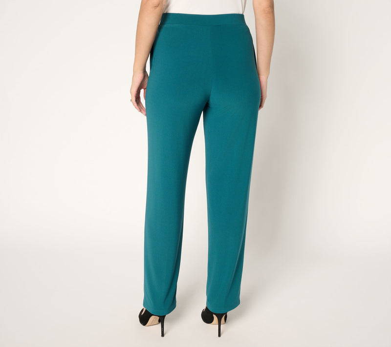 Susan Graver Every Day Petite Textured Liquid Knit Pants — View 4