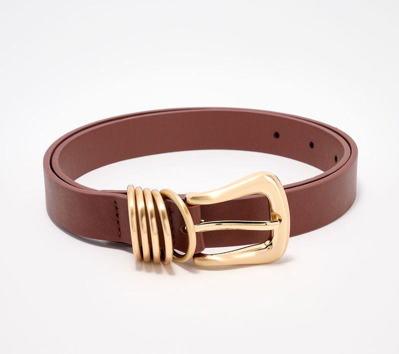 Susan Graver Faux Leather Multi Keeper Belt — View 5
