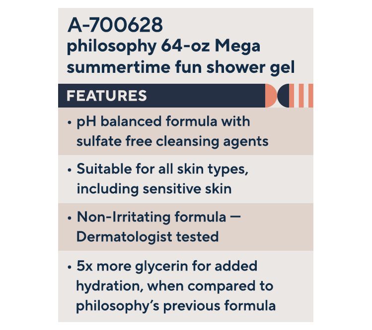 philosophy 64oz mega summertime fun shower gel — View 3