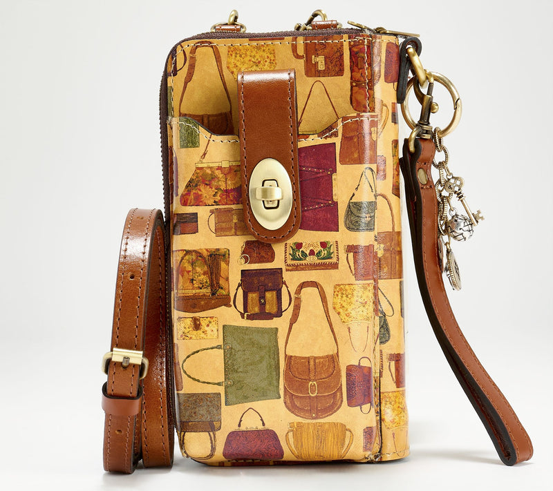Patricia Nash Amalia Leather Phone Crossbody with Charm and Wristlet — Main view