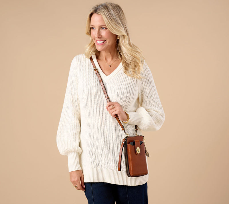 Patricia Nash Amalia Leather Phone Crossbody with Charm and Wristlet — View 5