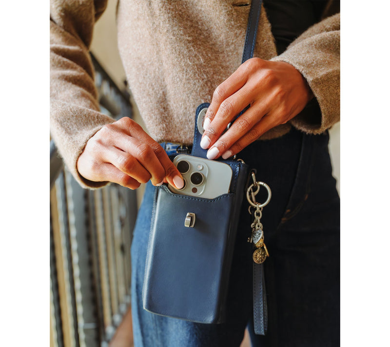 Patricia Nash Amalia Leather Phone Crossbody with Charm and Wristlet — View 8