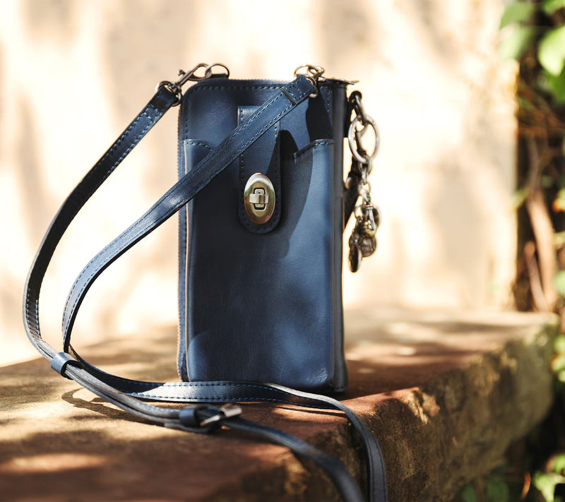 Patricia Nash Amalia Leather Phone Crossbody with Charm and Wristlet — View 7