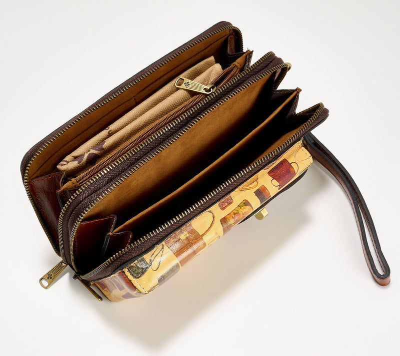 Patricia Nash Amalia Leather Phone Crossbody with Charm and Wristlet — View 4