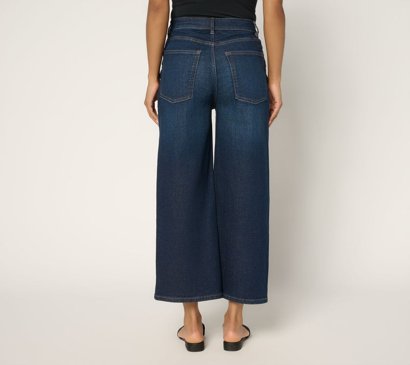 Warp & Weft NCE Cropped Wide Leg Jeans — View 9