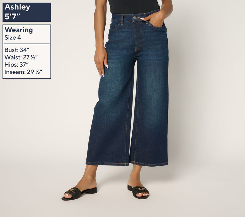 Warp & Weft NCE Cropped Wide Leg Jeans — View 8