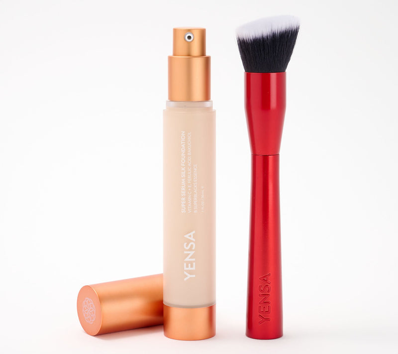 YENSA Beauty Serum Silk Foundation with Red Brush — View 3