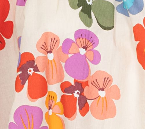 Sunshine Tienda 100% Cotton Mock Neck Flutter Sleeve Top — View 10