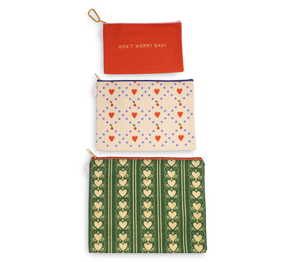 ban.do Carryall Canvaz Zip Pouch Trio