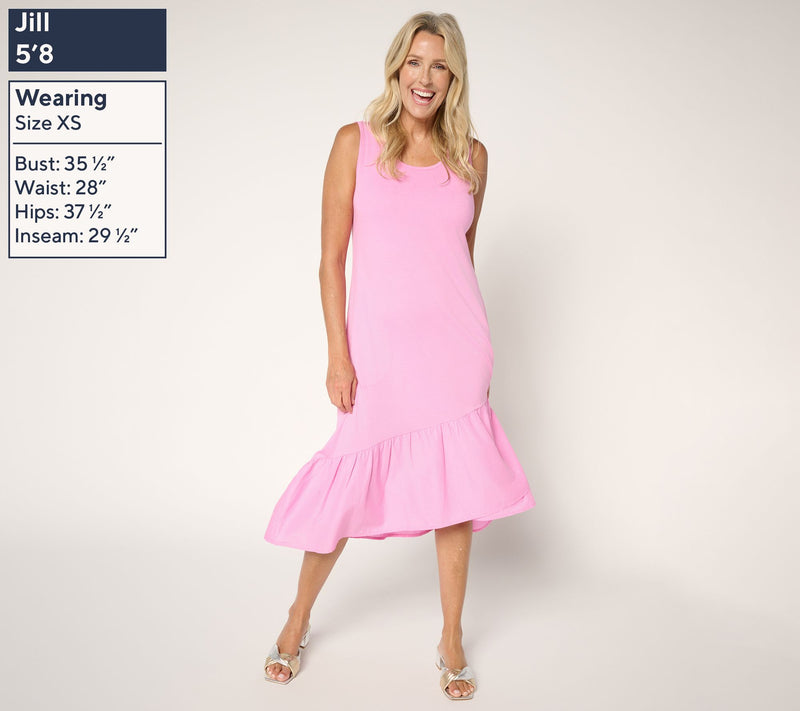 LOGO by Lori Goldstein Regular Knit Midi Tank Dress — View 3