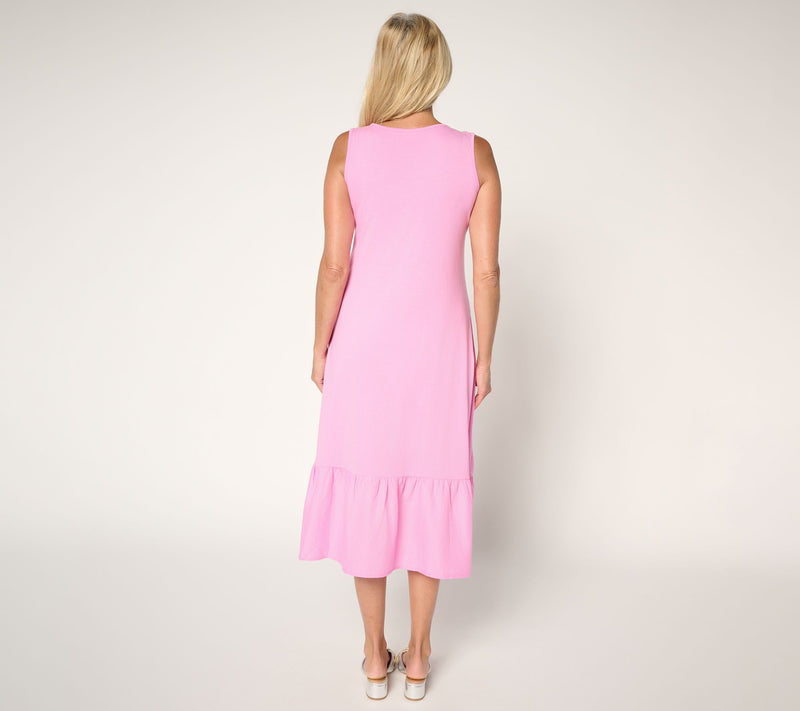LOGO by Lori Goldstein Regular Knit Midi Tank Dress — View 4
