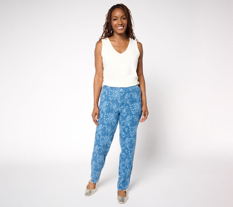 Denim & Co. Regular Original Waist Side Pocket Printed Pant — View 11