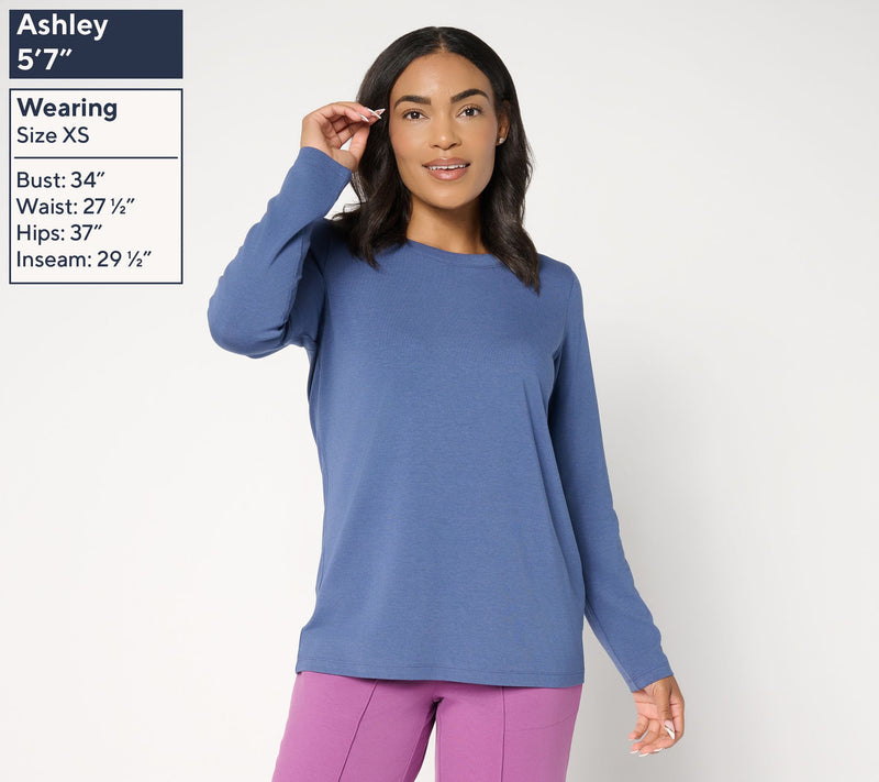 Denim & Co. Essentials So Soft Jersey Round Neck Top — View 7