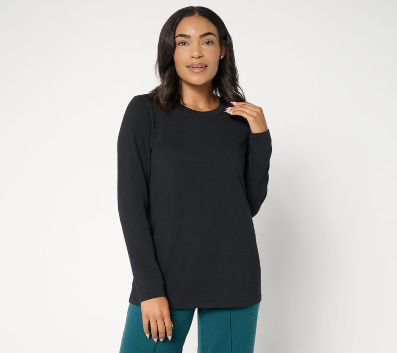 Denim & Co. Essentials So Soft Jersey Round Neck Top — View 13