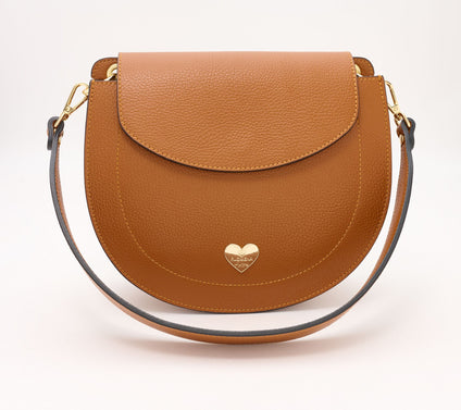 Filomena Amore Lady Sorrento Leather Shoulder Bag w/ Crossbody Strap