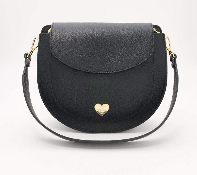 Filomena Amore Lady Sorrento Leather Shoulder Bag w/ Crossbody Strap — View 3