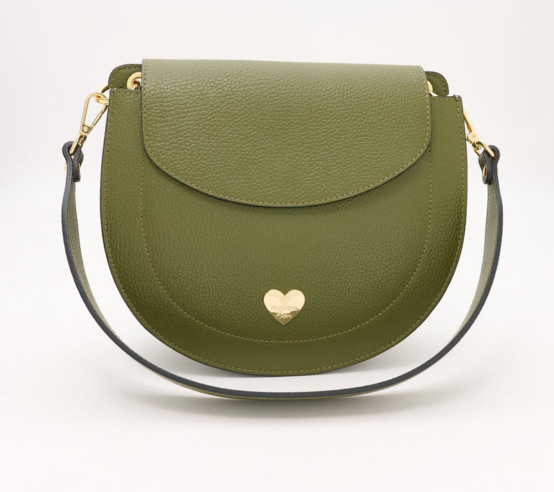 Filomena Amore Lady Sorrento Leather Shoulder Bag w/ Crossbody Strap — View 7