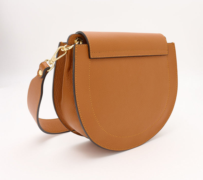 Filomena Amore Lady Sorrento Leather Shoulder Bag w/ Crossbody Strap — View 12