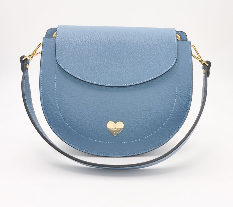 Filomena Amore Lady Sorrento Leather Shoulder Bag w/ Crossbody Strap — View 9