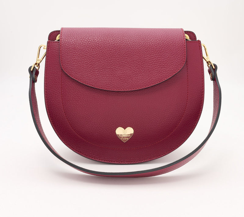Filomena Amore Lady Sorrento Leather Shoulder Bag w/ Crossbody Strap — View 11