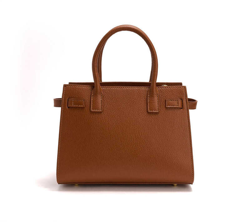 Filomena Amore Lady Manhattan Leather Satchel with Crossbody Strap — View 2