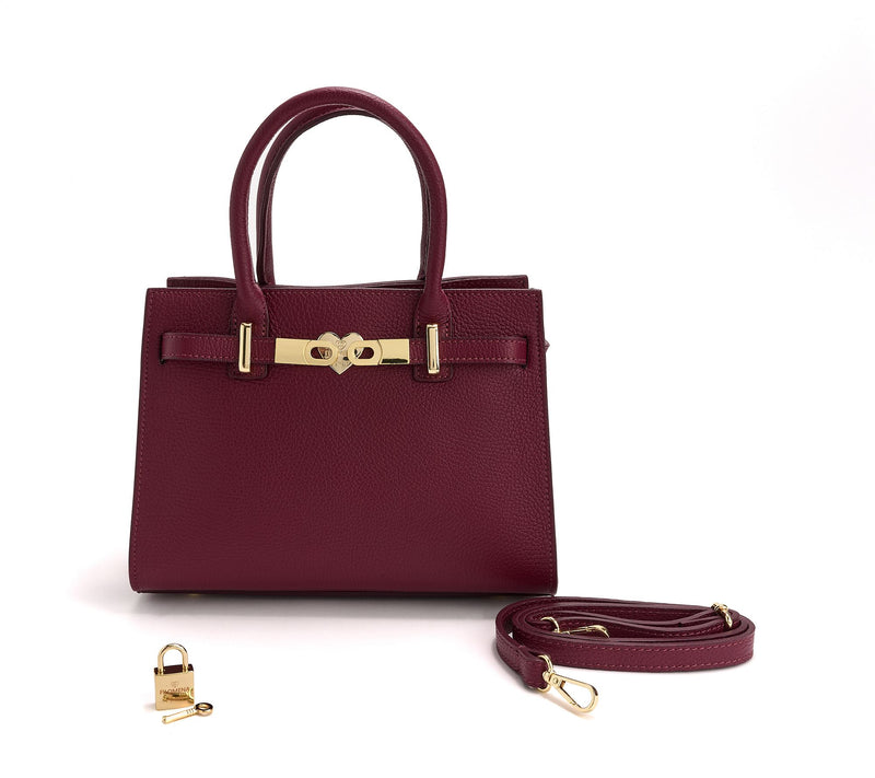 Filomena Amore Lady Manhattan Leather Satchel with Crossbody Strap — View 13