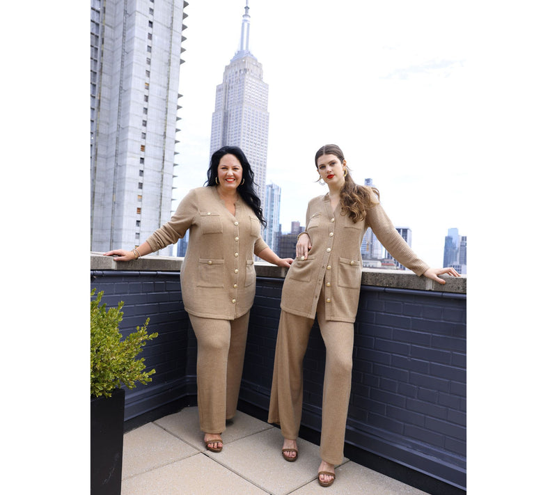Dennis Basso Regular Easy Rib Wide Leg Pull On Pant — View 12