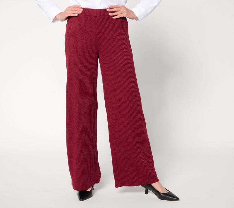 Dennis Basso Regular Easy Rib Wide Leg Pull On Pant — View 7