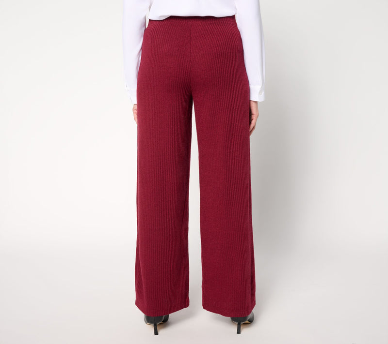 Dennis Basso Regular Easy Rib Wide Leg Pull On Pant — View 9