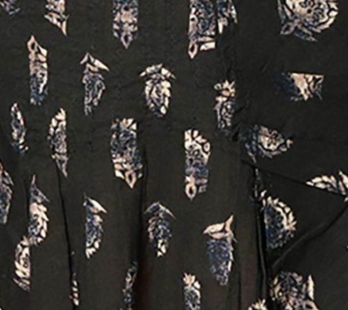 Ree by The Pioneer Woman Printed 100% Cotton Ruffle Front Blouse — View 11