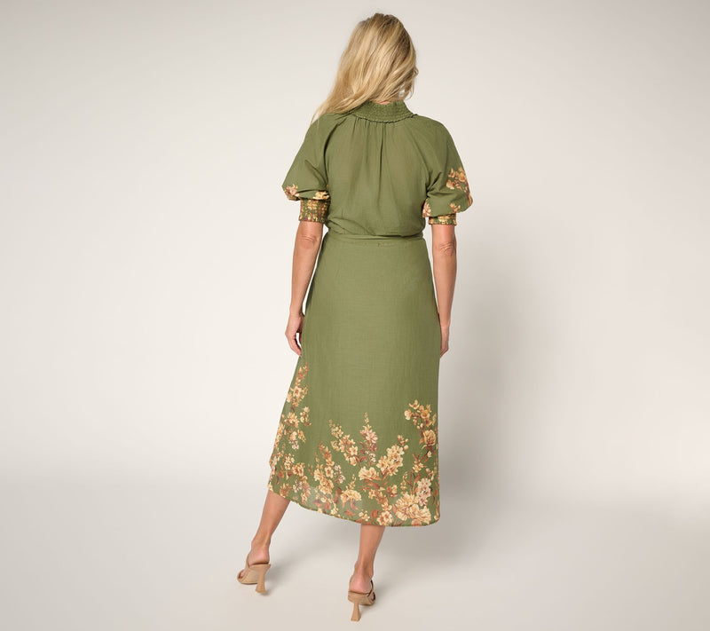 Ree by The Pioneer Woman Regular Printed Cotton Midi Dress — View 6