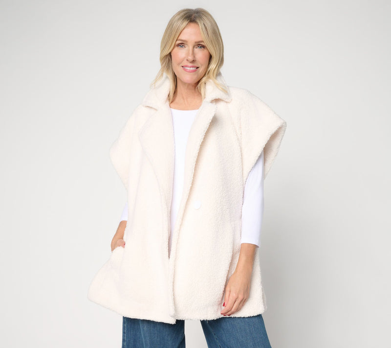 Sprigs Boucle Teddy Vest with Button — View 7