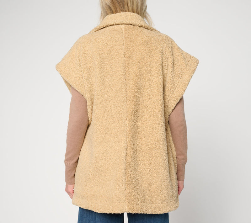 Sprigs Boucle Teddy Vest with Button — View 12