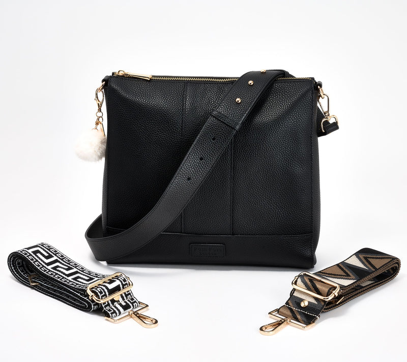 "As Is" Pom Pom London Leather Westminster Bag with Multi Straps — View 11