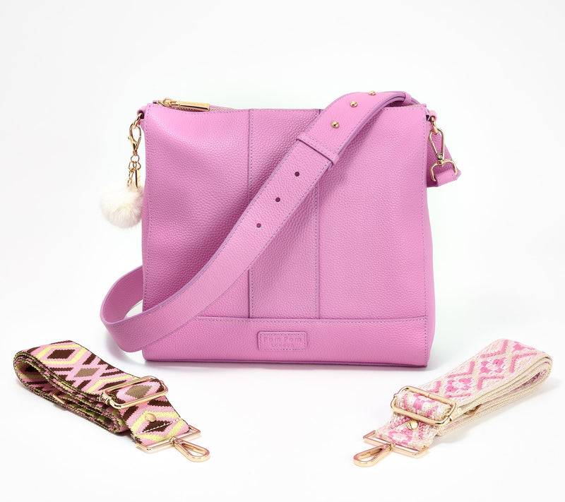 "As Is" Pom Pom London Leather Westminster Bag with Multi Straps — View 14