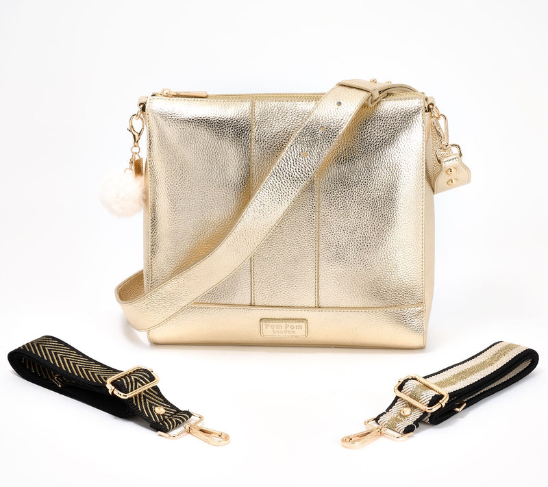"As Is" Pom Pom London Leather Westminster Bag with Multi Straps — View 16