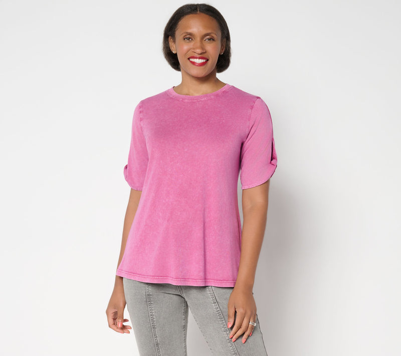 LOGO Principles by Lori Goldstein Elbow Twist Detail Knit Top — Main view