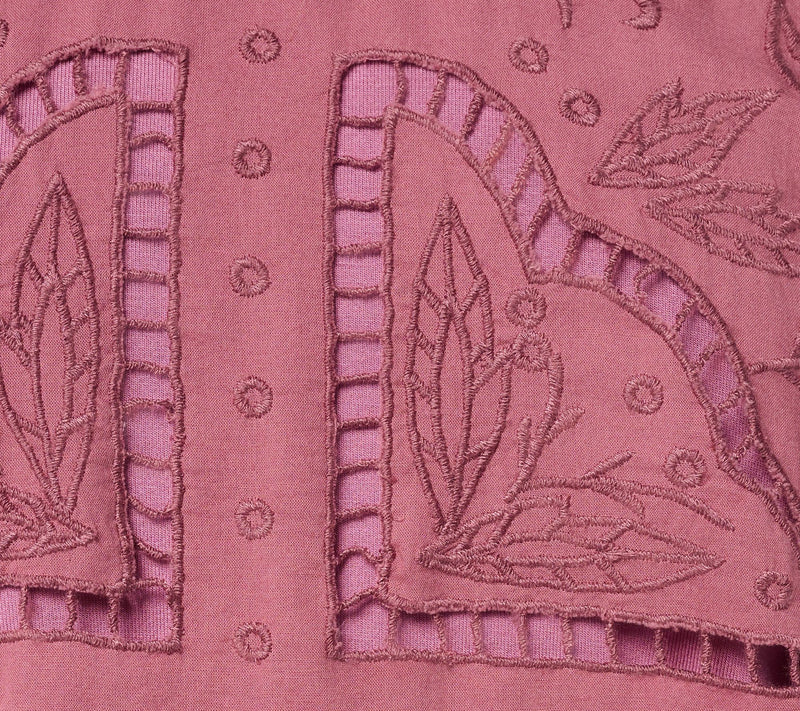 LOGO by Lori Goldstein Mixed Media Eyelet Back Cardigan — View 6