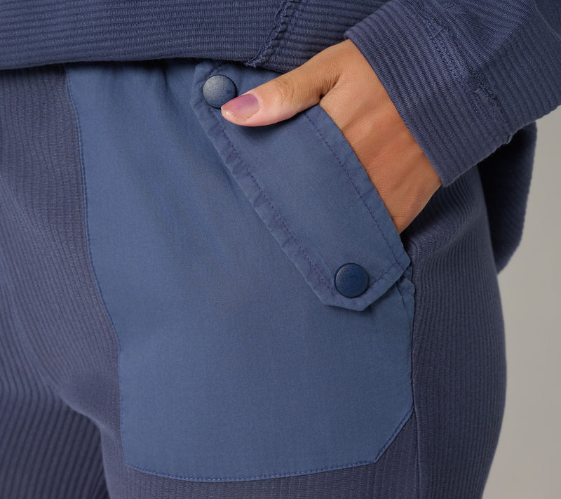 LOGO by Lori Goldstein Regular Full Length Ottoman Rib Joggers — View 6