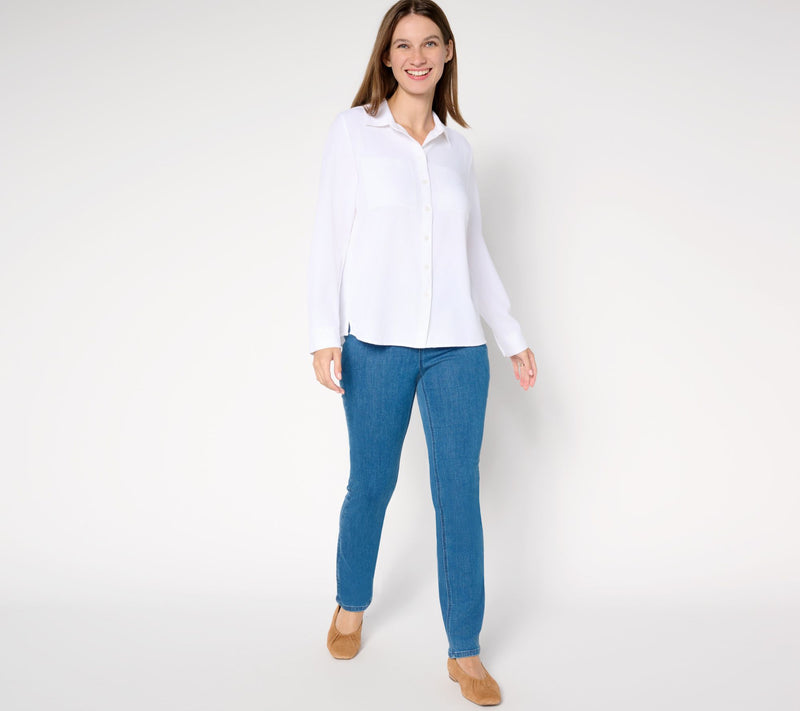 Denim & Co. Tall Indigo Perfect Flex Straight Leg Jean — View 7